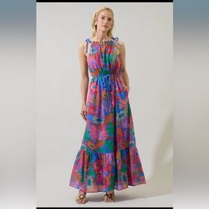 SugarLips Cindal Floral Kay Halter Neck Maxi Dress